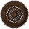 Ekena Millwork Lariah Ceiling Medallion (Canopies up to 1 3/8"), 24 3/4"OD 1 3/8"ID x 3 1/4"P, Root Beer Crackle CM24LARBC - alternate 1